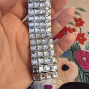 Chic Silver Square Stud Bracelet‎